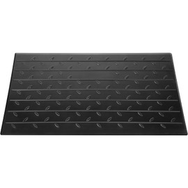 Happybuy Rubber Threshold Ramp, 2.6" Rise, Doorway Ramp with 3 Channels Cord Cover, Solid Rubber Angled Entry Ramp, 2202 lbs Load Capacity for Wheelchairs and Scooters