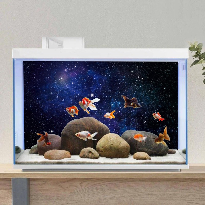 AWERT 30x18 inches Galaxy Aquarium Background Blue Starry Sky Universe
