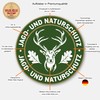 Hunting Sticker Premium Film "Hunting and Nature Protection" Roebuck with