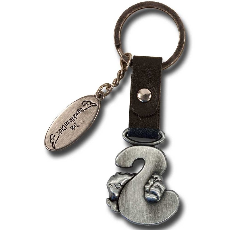 Guardian Angel Keyring Letter S, Leather