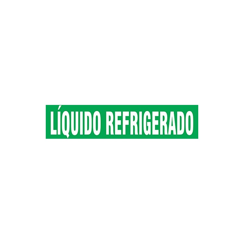 Accuform SHRPK603SSB Self-Stick "LÍQUIDO REFRIGERADO" Pipe Marker for 1-1/2" to