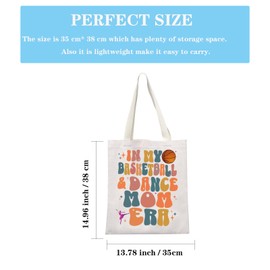 Dancer Gift Basketball Lover Gift Dance Stuff In My Basketball & Dance Mom Era Tote Bag for Sport Fans (Basketball & Dance Era Tote CA)