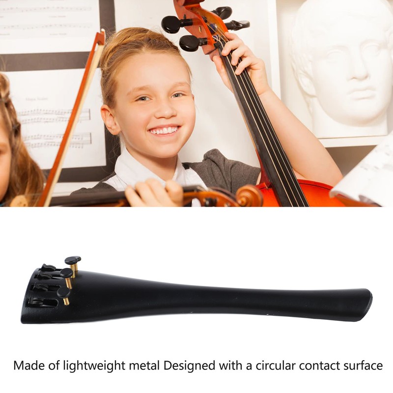 Cello Tailpiece with 4 Fine Tuners Adjustable Black Musical Instrument