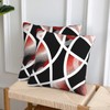 Weiscode Black and Red Throw Pillow Covers 18x18 Inch Set