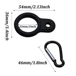 Runseaway 5Pcs Silicone Water Bottle Holder with 5Pcs Keychain Ring, Portable Bottle Carrier with Carabiner Clip for Hiking, Camping, Travel & Outdoor Activities, 5 Colors