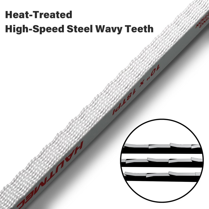 HAUTMEC 12" Hacksaw Blades 24 TPI – 2 Pack Bi-Metal