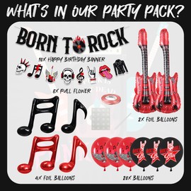 Music Theme Decoration Balloons (Rock and Roll)