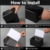 Black Acrylic Suggestion Box with Lock, Charity Collection Box, Donation