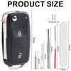 DXiongW DXiongW 2 Tasten Auto Schlsselgeh?use Fr VW Golf MK6