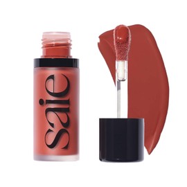 Saie Rubor Líquido Ligero Con Un Acabado Crema Mezclable + Construible - Tinte de Mejilla Rocío Con Aplicador de Maquillaje de Varita de Pie Fulano - Rubor Terracota Cálido - Picante (0.40 Onzas)