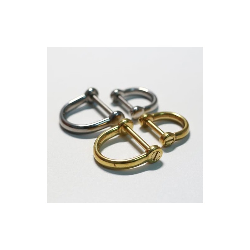 kokungkuan Solid Brass D-Rings with Screw Horseshoe U Shape Shackle