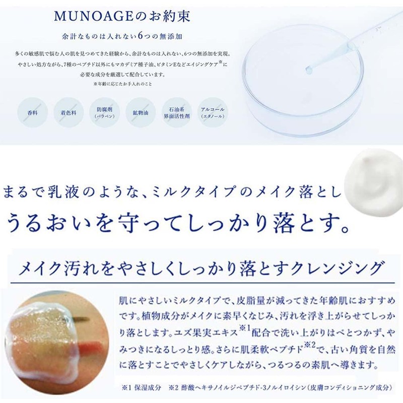MUNOAGE Deep Milk Cleansing, 5.1 fl oz (150 ml), For