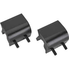 Speedway Motors Ford V8 Flathead Engine Mounts 1949-1953, Black Metal, Set of 2, Rubber Frame