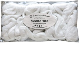 Ultra Soft Angora Bunny Fiber for Spinning, Blending, Felting, Dyeing & Fiber Arts. Natural Undyed Combed Top