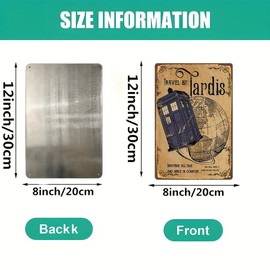 Classic Doctor Who Metal Poster - 8X12" Aluminum Sign For Home & Office Decor, Waterproof, Easy Install