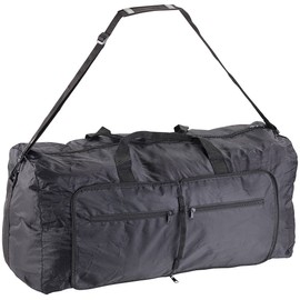 PEARL Foldable Travel Bag: Lightweight Folding Travel Bag Made of Tear-Resistant Polyester, 58 Litres, Carry Strap (Ultralight Travel Bag, Lightweight Travel Bags, Nylon, Foldable), black