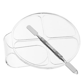 BIUDECO 2sets Makeup Mixing Palette with Spatula for Nail Art and Cosmetic Color Blending and Mixing Plates for Foundation and Pigment Application