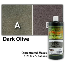 Concrete Resurrection Professional Easy to Apply Water Based Concrete Stain - Dark Olive
