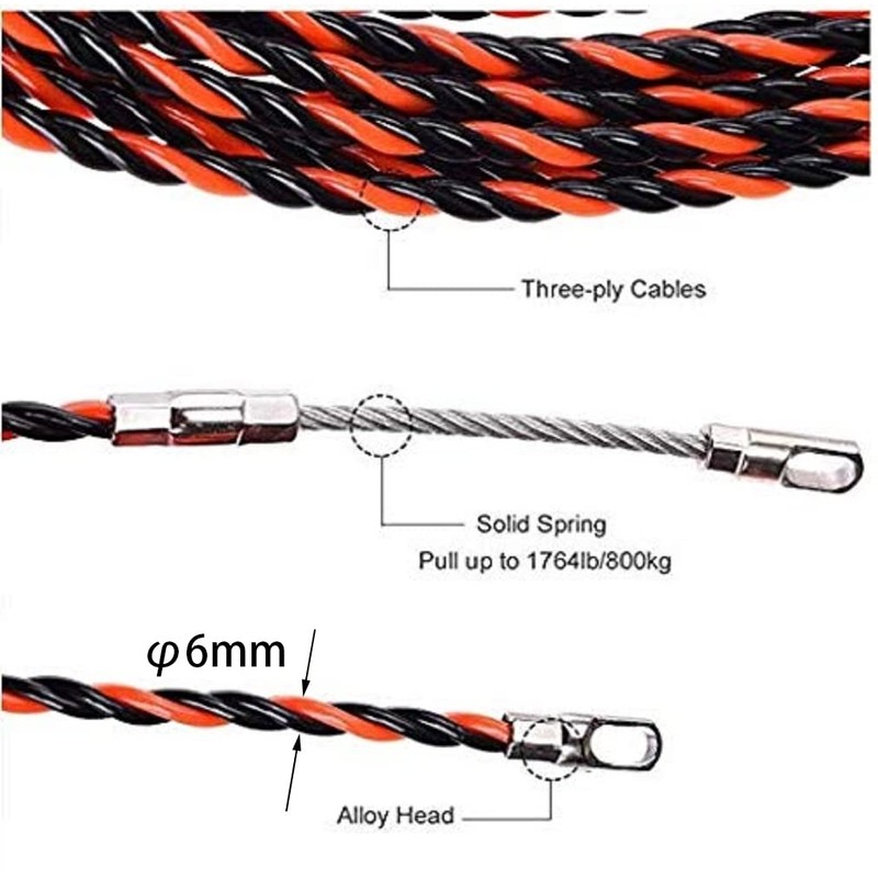 QZATACAEN Fish Line Wire Puller Through the Wall Wire Threader