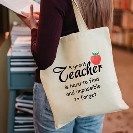 kEUkunHA Thank You Teacher Gifts for Women End Of The Year Christmas Back To School Retirement Leaving Birthday Valentines End Of Term Graduation Appreciation Tote Bag Best Gifts Ideas for Teacher