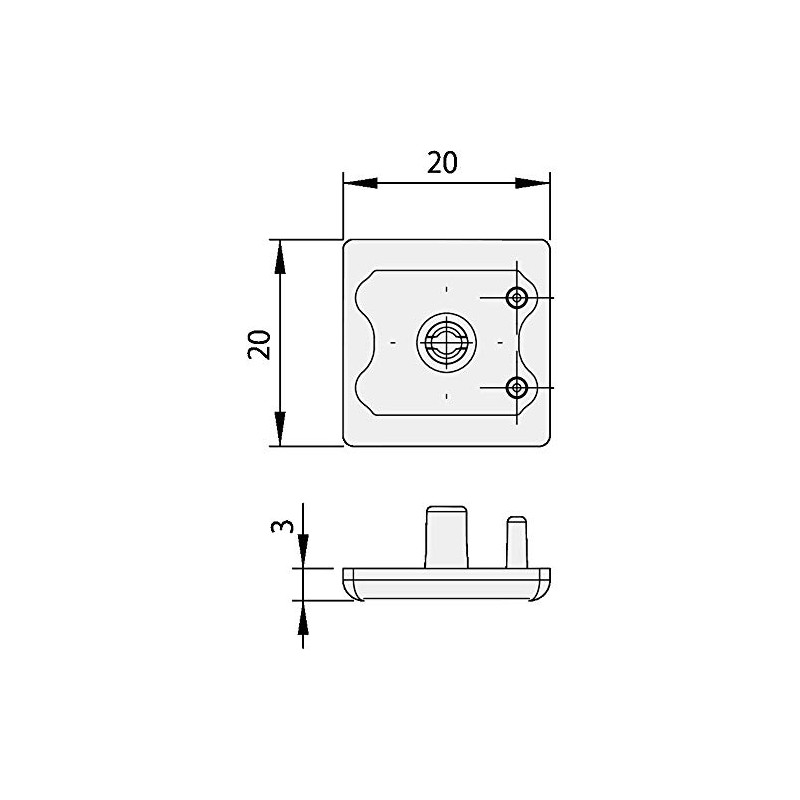 TRUSCO TSFK060 Frame Cap Lock Type 2020 Kit for TSF20