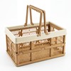 33L Collapsible Crate for storage, Plastic Milk Crate,17inch Collapsible Crates