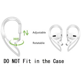 A-Focus 3 Pack Anti-lost Drop Accessories for AirPodsPro Anti-Drop Drop Drop Earhooks + Strap Clear/White