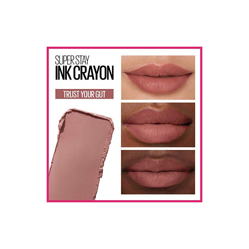 Maybelline Superstay ink crayon Lipstick, Matte longwear lipstick Makeup, Trust
