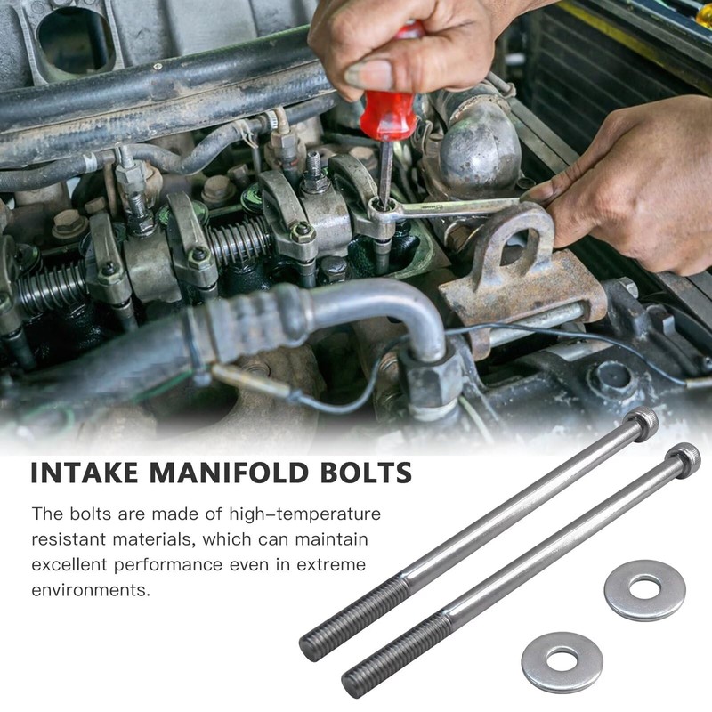 Qblahip New Engine Intake Manifold Bolts Stud Nuts Kit for