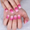 IKISKT Press On Nails - White French Tips | Rose