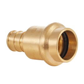 (Pack of 10) EFIELD 1/2 inch Press X 1/2 inch PEX Crimp Coupling Brass Adapter For Copper and Pex Pipe Connection (10, 1/2-inch)