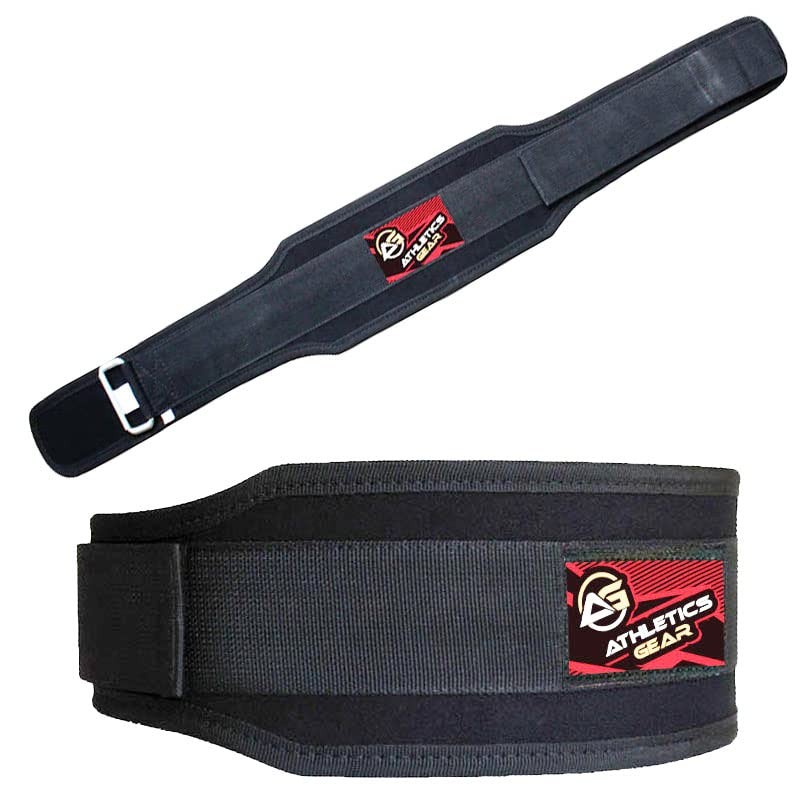 Weight Lifting Belt by AG, 5.5” Self-Locking Double Padded Neoprene