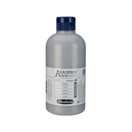 Schmincke - Akademie Acrylic Colour, Silver, 500 ml, 23800028, Fine Artist Acrylic Paint, Brilliant, Highly Lightfast and Cadmium-Free, for Acrylic Painting, Mixed Media