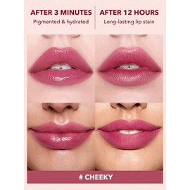Labial Sheglam de larga duración con brillo cambiante y acabado hidratante (Cheeky, 3.5 g)