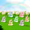 CPJJ Pack of 24 Mini Luminous Unicorns Resin Garden Decoration