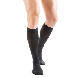 Relaxsan M1550 Compression Stockings for Men and Women, 15-21 mmHg Knee Socks with Recycled Fibre, Support Stockings, black