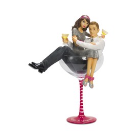 H2Z tableware "Happy Engagement Couple" Champagne Glass, 10 1/2-Inch