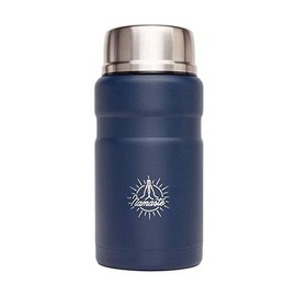 Bodhi Insulated food container made of stainless steel with Namaste motif, to-go thermal lunch box for hot food, soup, baby food, double-walled food container with folding spoon, size: 750 ml