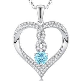 LOUISA SECRET Infinity Heart Necklaces for Women 18K Gold Plated and 925 Sterling Silver Forever Love Pendant Necklaces, Birthday Anniversary Jewelry Gift for Her Wife Mom