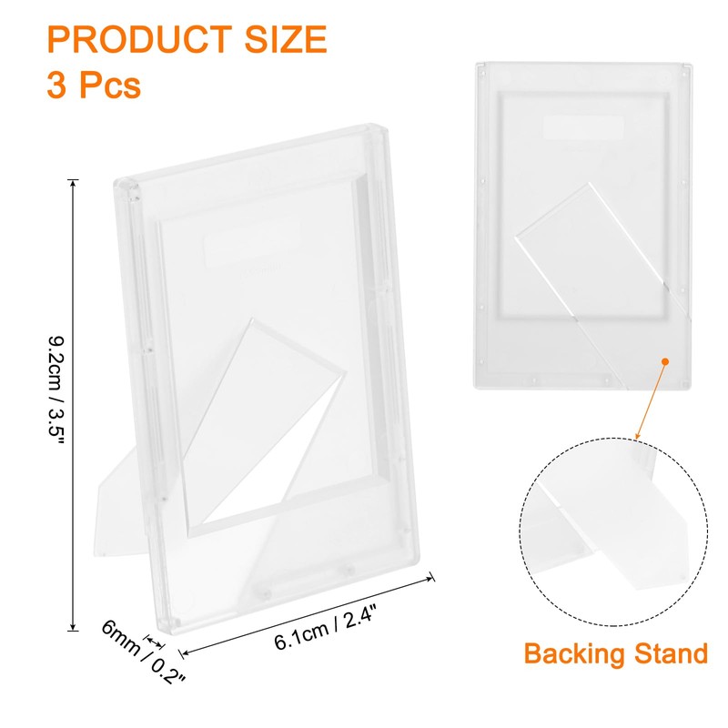 sourcing map 3 Pcs Mini Picture Frames 2.4 x 3.5