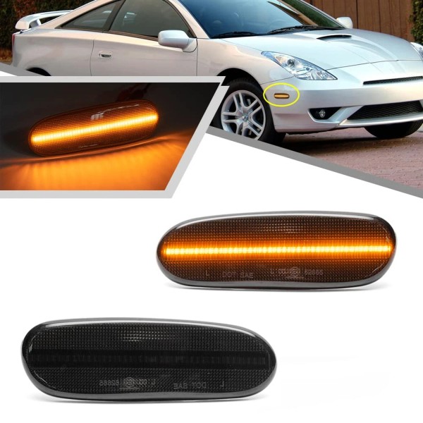 Mingrui test 2Pcs Full Amber LED Side Marker Lights for