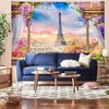 FENDROM Eiffel Tower Tapestry Paris Wall Tapestry Large Flannel Art