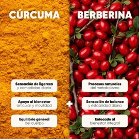 Cápsulas de Cúrcuma y Berberina Homodeus para Bienestar Articular y Equilibrio Diario, Suplemento Vegano Sin Sabor, 60 Unidades                       