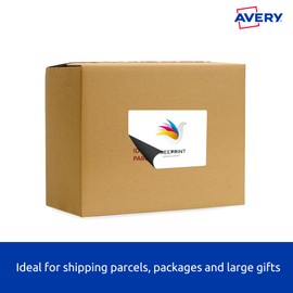 Avery Trueblock A4 Labels for Laser & Inkjet Printers - Printable Packaging, Shipping & Address Labels - Mailing Stickers - White, 199.6 x 289.1 mm, 10 Labels / 10 Sheets (959400 / L7167)