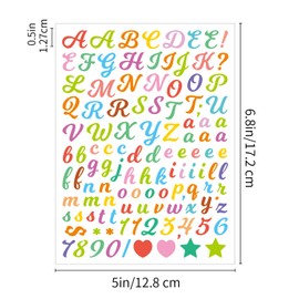 NATZERAT 1768 Pieces 15 Sheets Letter Stickers, 0.5 Inch Small Deco Stickers Waterproof Alphabet Stickers,1/2" Half in Mailbox Sticker Vinyl Stick On Letters for Mailbox,Window,DIY (Cursive,Mix-Pack)