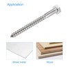 sourcing map Hex Lag Screws, M6 x 70mm 304 Stainless