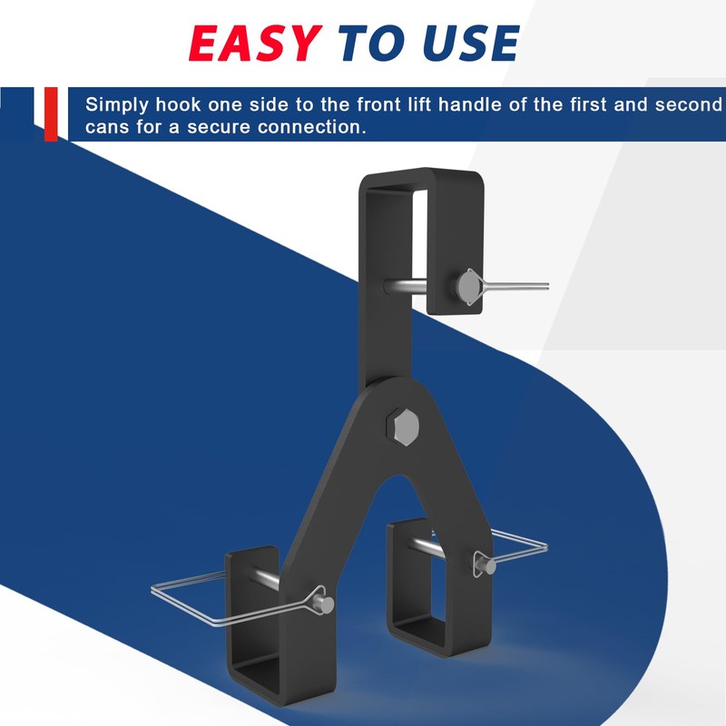 ELITEWILL Wheeled Trash Can Couplers to Hook Multiple Wheeled Trash