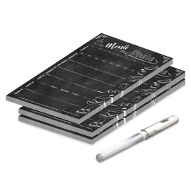 PRICARO Chalkboard Magnetic Meal Planner A5 25 Sheets (Pack of 3)