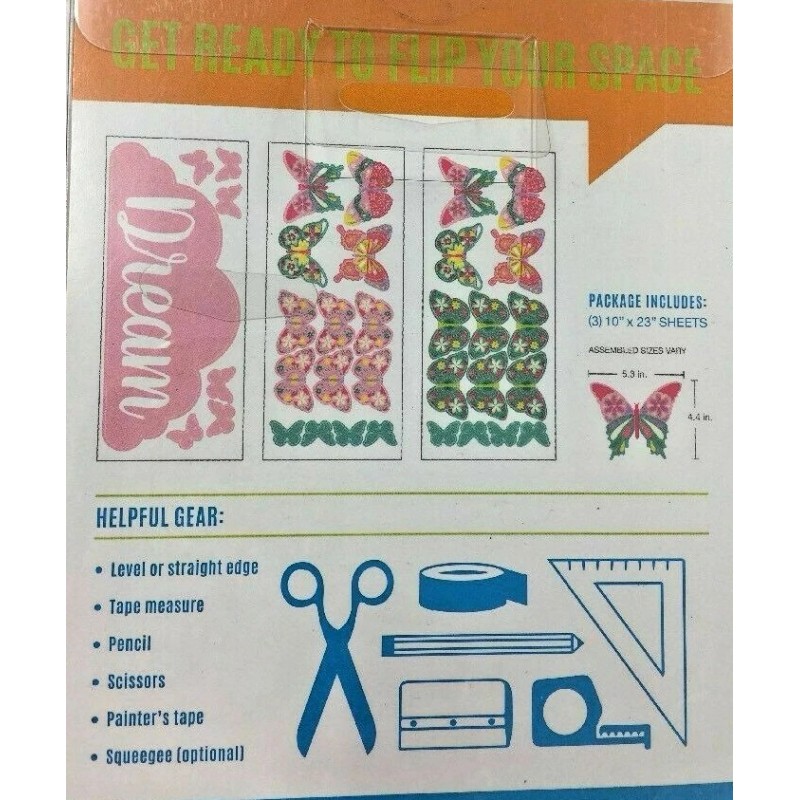 Decor New Peel & Stick Dream/Butterfl