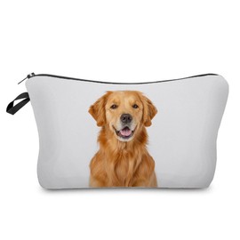 Livel lhood Golden Retriever Dog Cosmetic Bag for Women Cute Small Makeup Bag for Purse Travel Toiletry Zipper Pouch for Girls Gift for Dog Lovers Golden Retriever Dog Makeup Bag for Her